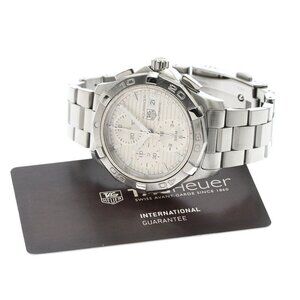 TAG HEUER Aqua racer CAP2111 Date Chronograph Silver Dial Automatic Men's_871373